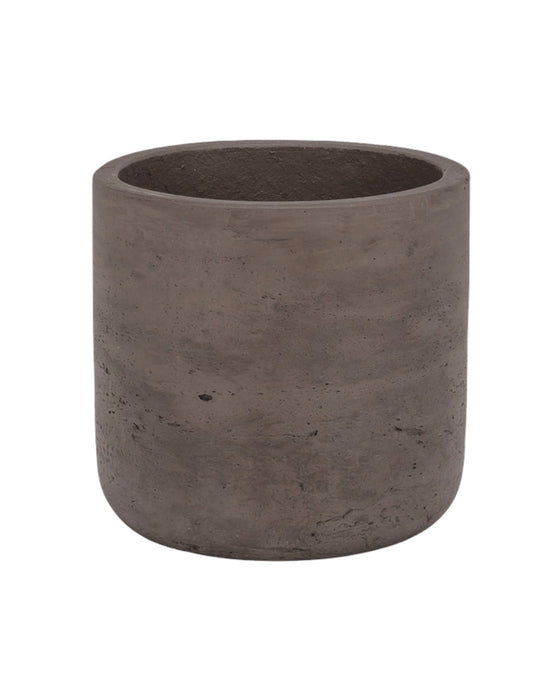 Pot classique en ciment brun 10 cm (4")