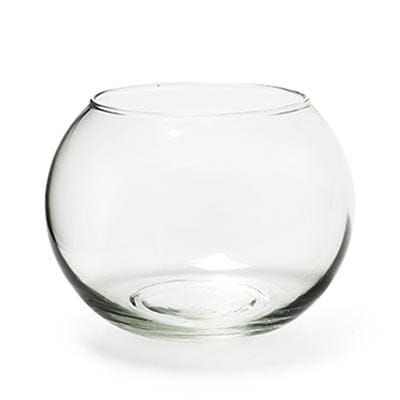 Glass Round Bowl Vase - 15 cm (6")