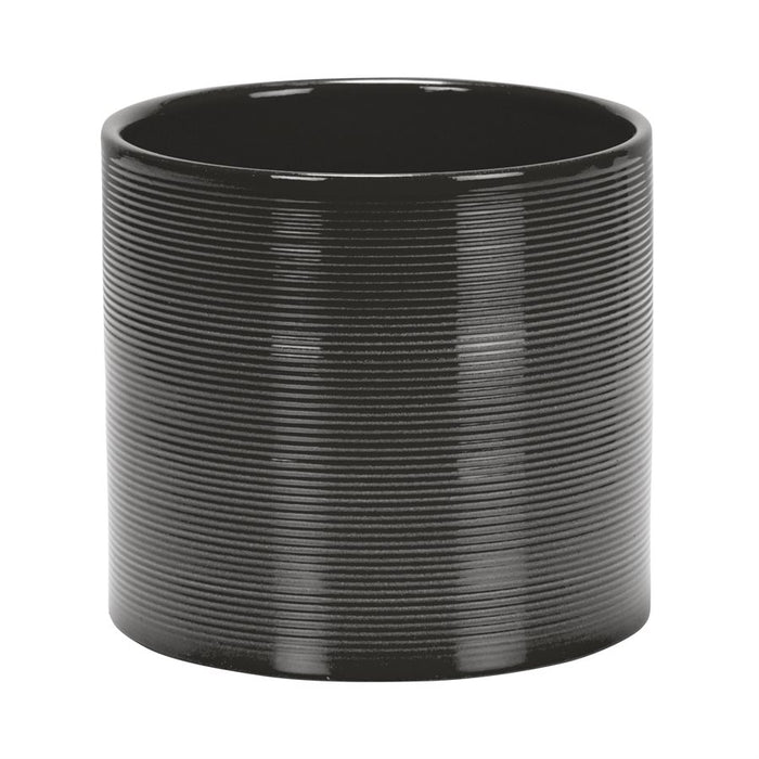Black Cylindrical Pot - 4.75"